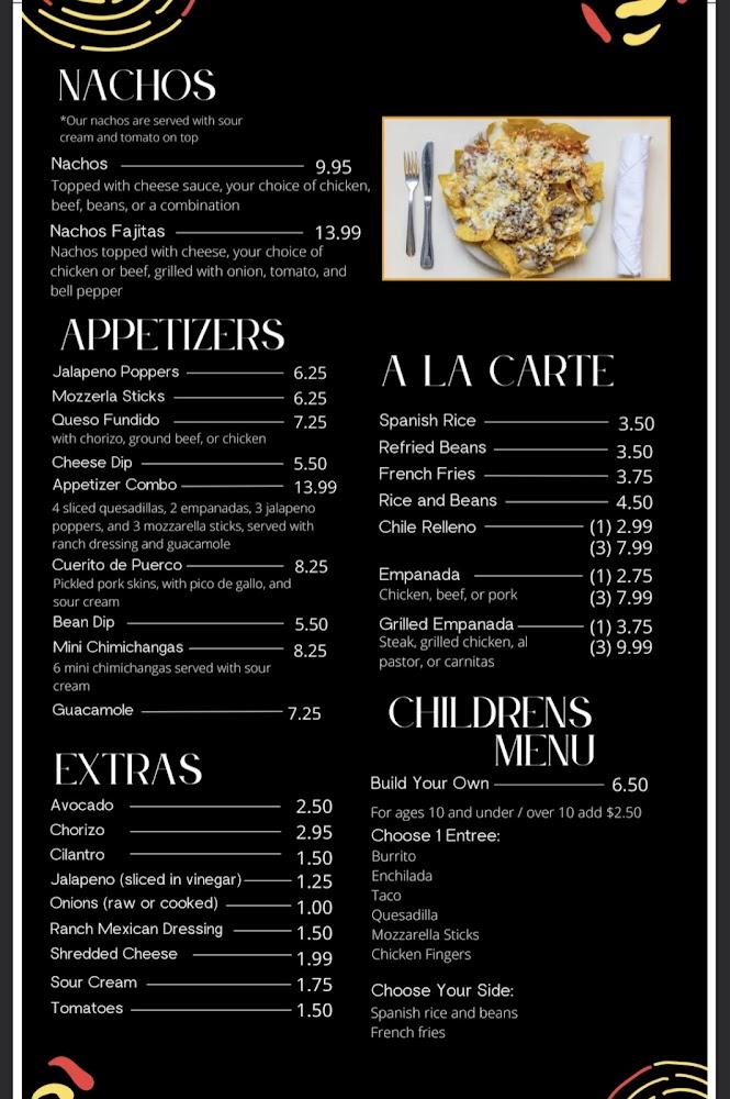 Tren De Villa Mexican Restaurant Menu image 4