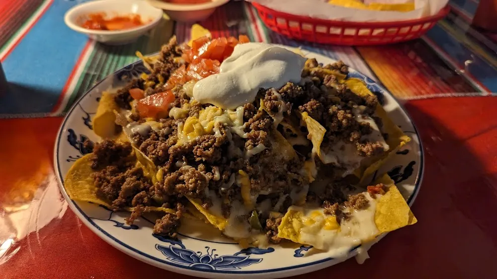 Nachos with Cheese and Beef