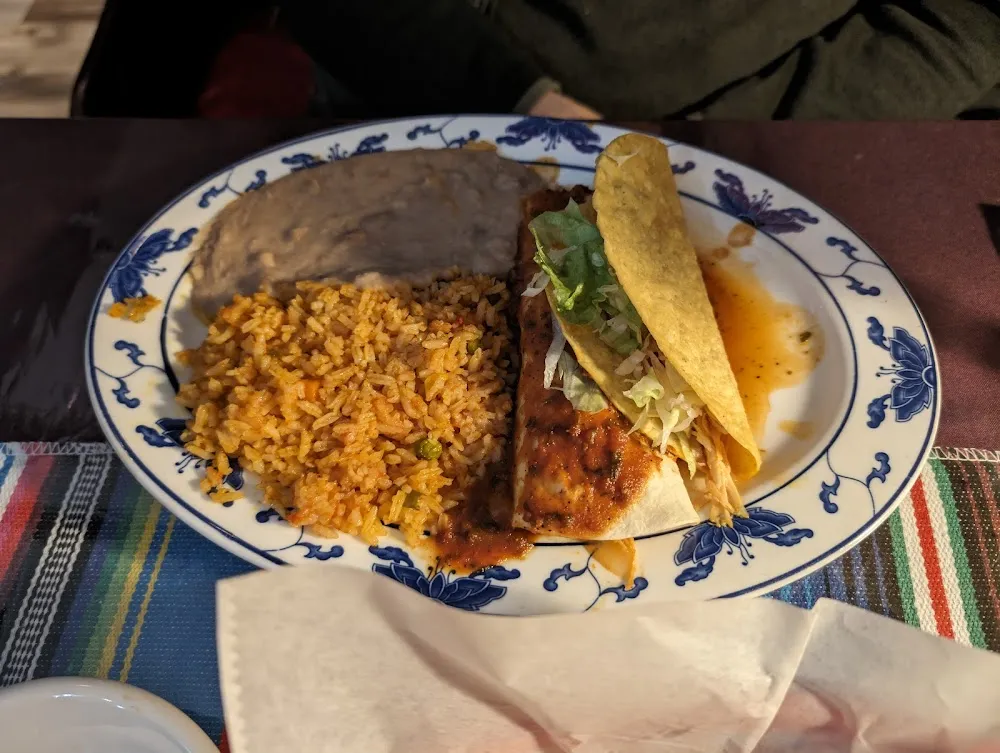 Taco Mexican Rice and Refried Beans